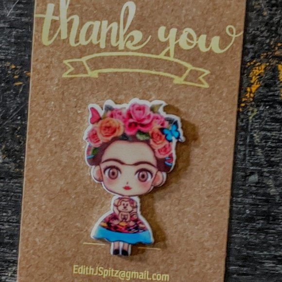 Jewelry - Frida Kahlo Acrylic Pin Back